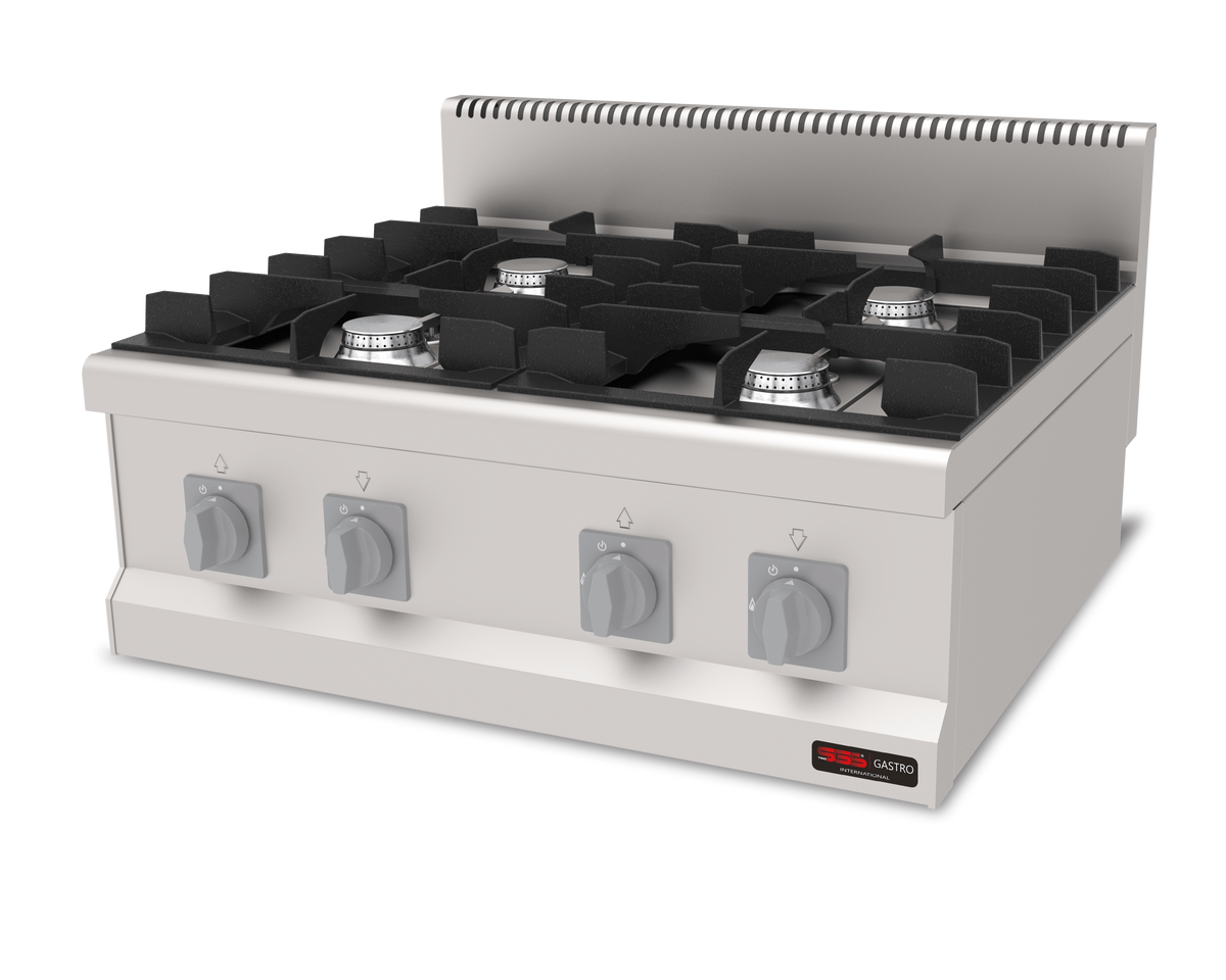 Gasherd mit 4 Brenner / 4x6.3 kW / Premium Serie 700