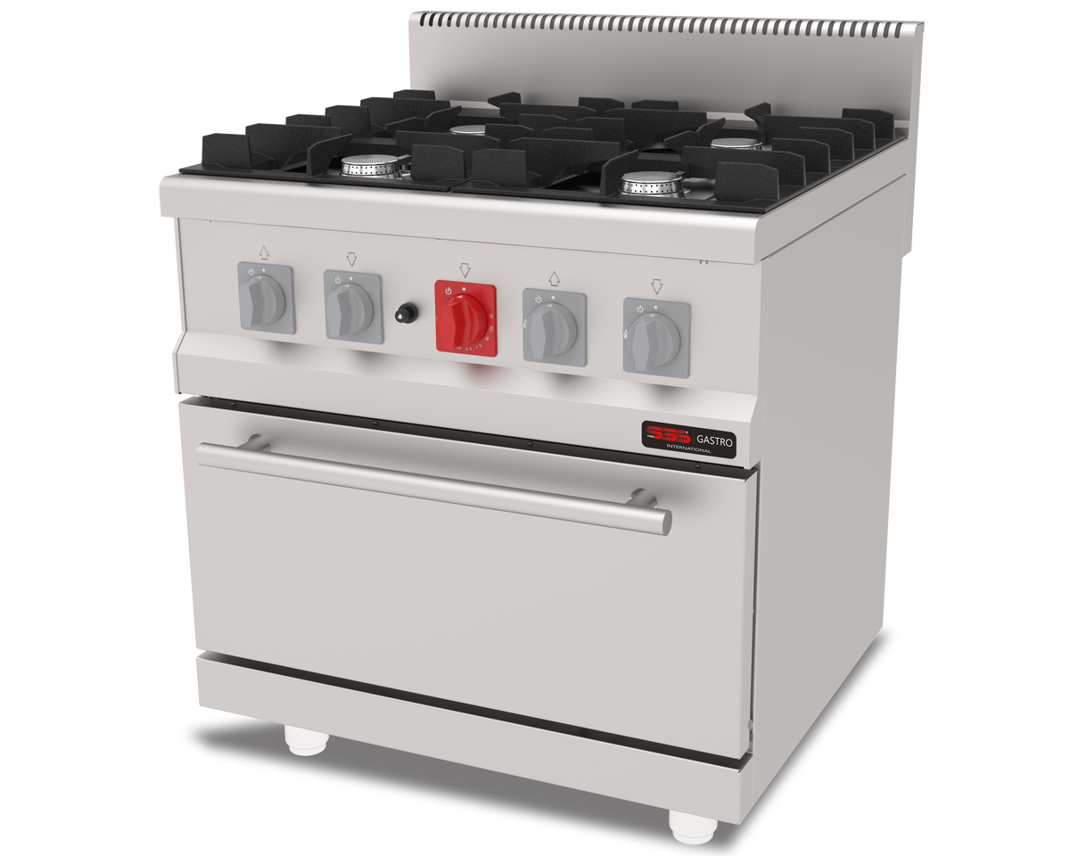 Gasherd 4 Flammen mit Gas-Backofen / Premium Serie 700