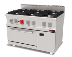 Gasherd 6 Flammen mit Gas-Backofen / Premium Serie 700