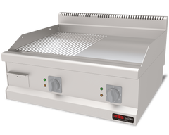 Elektro Bratplatte Hardchrome / Glatt+Gerillt / 7.2 kW / Premium Serie 700