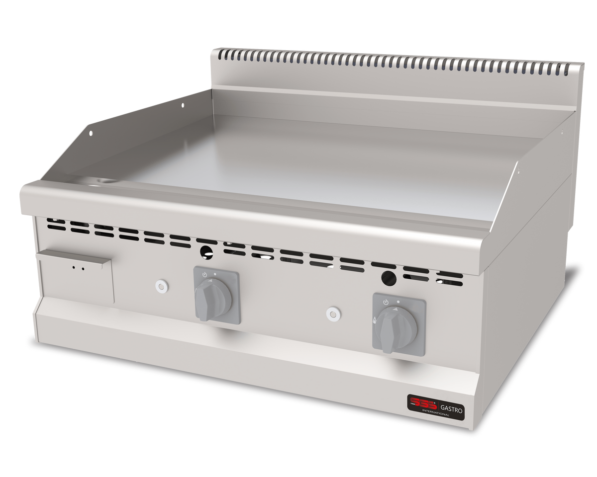 Gas Bratplatte Hardchrome / Glatt / 12.6 kW / Premium Serie 700