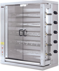 Gas Hähnchengrill mit 5 Spießen für 25 Hähnchen / 1098x480x1170 mm