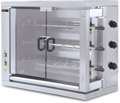 Elektro Hähnchengrill mit 3 Spießen für 15 Hähnchen / 1098x480x820 mm