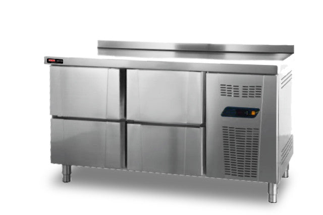 Kühltisch mit 4 Schubladen / 150 cm / 345 lt. / GN 1/1